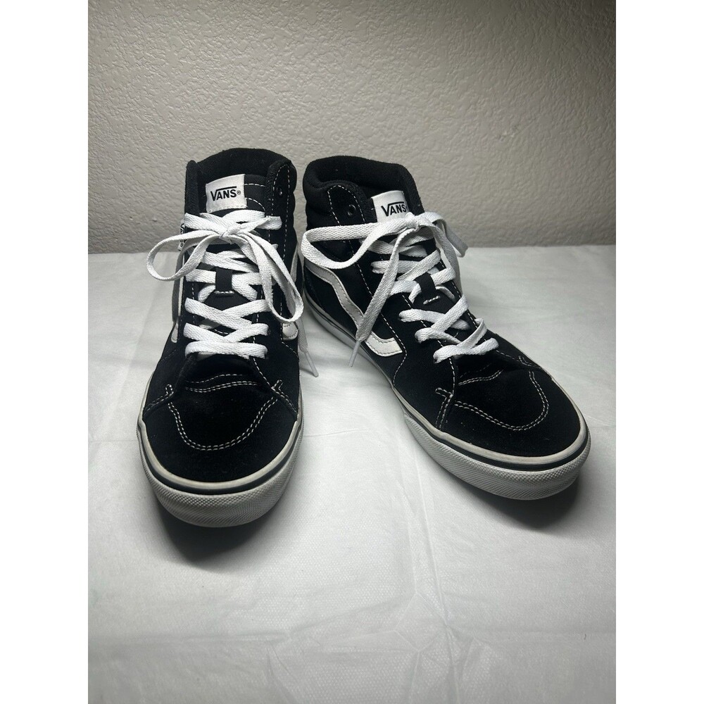 Vans Off The Wall High Top Shoes  Black/White Old Skool Youth SZ 6
